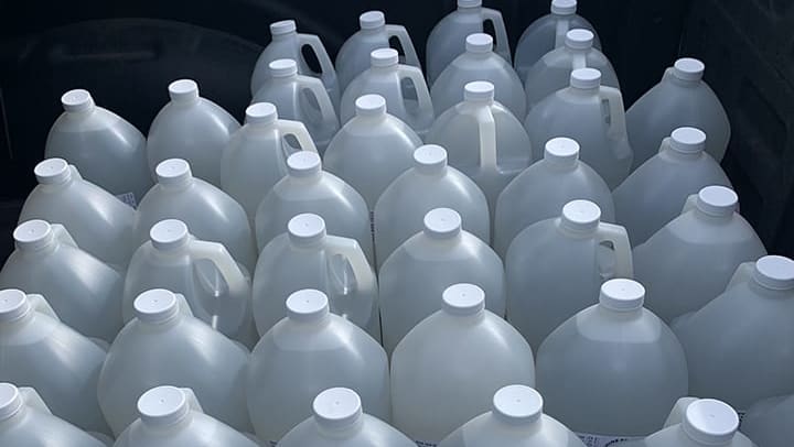 Hand sanitizers from a distillery for memory care residents and staff