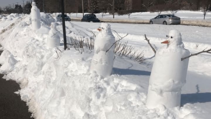 Snow People "Village" for Emerald Place Residents