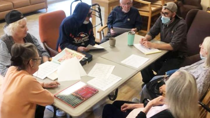 Residents of memory care help plan weekly menu