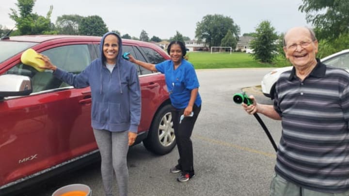 Grace Point Place Memory Care Holds a charity car wash