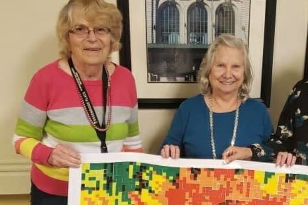 Residents showing crafts