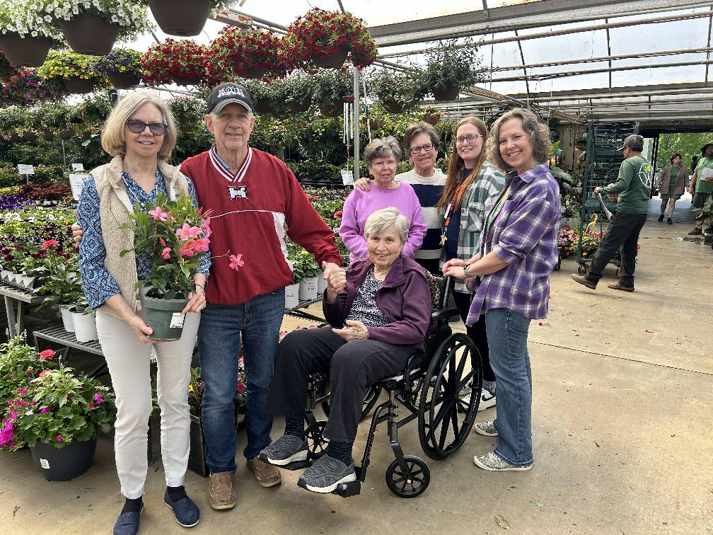 Resident buying flowers for garden