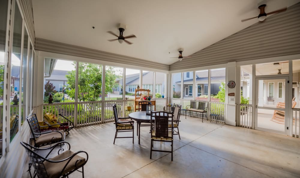 Sun room at Clear Creek Memory Care in Fayetteville, Arkansas