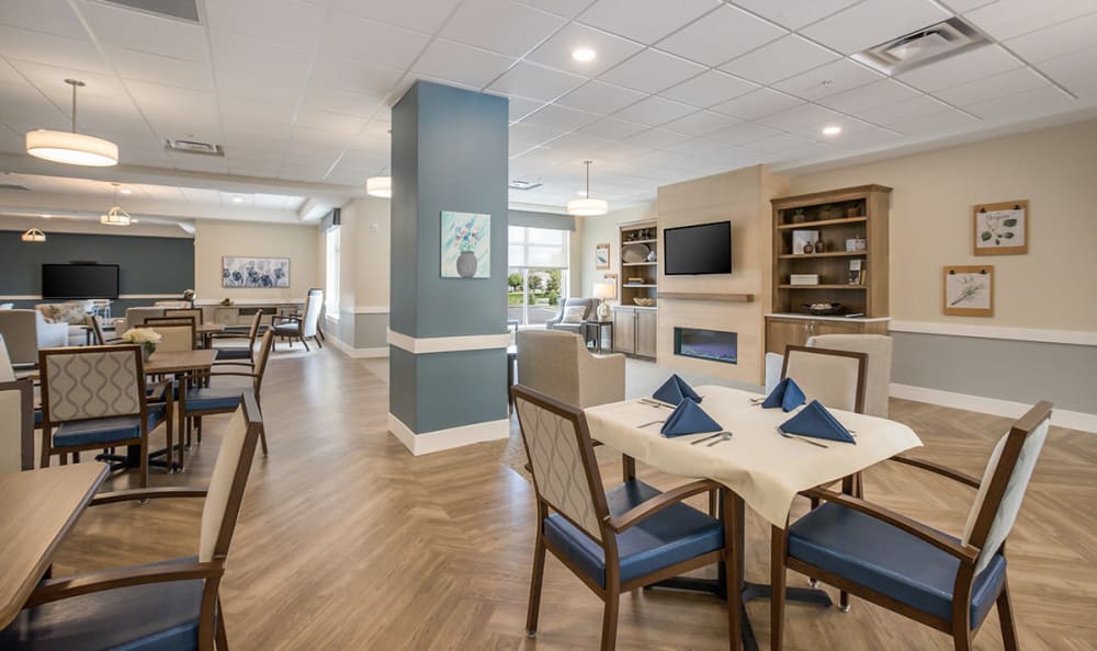 Dining area at Cascade Creek in Rochester, Minnesota