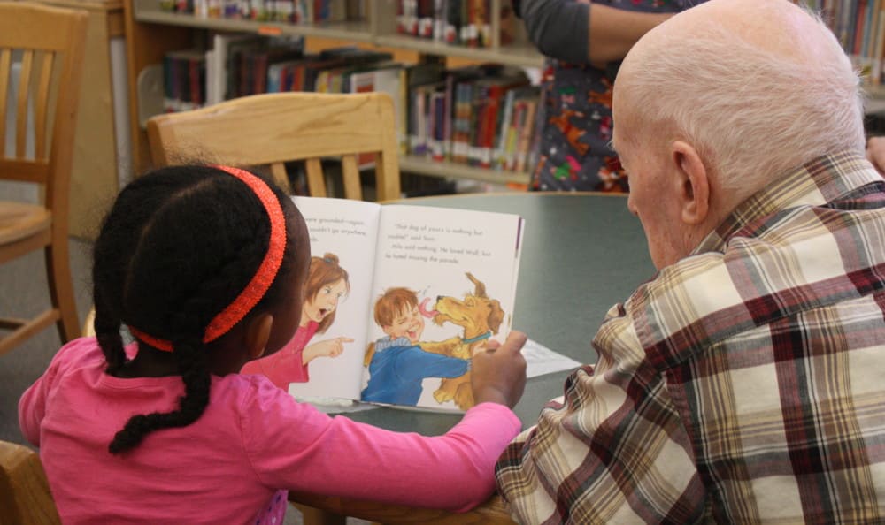 You'll always have a reading buddy at Grace Point Place in Oak Lawn, Illinois