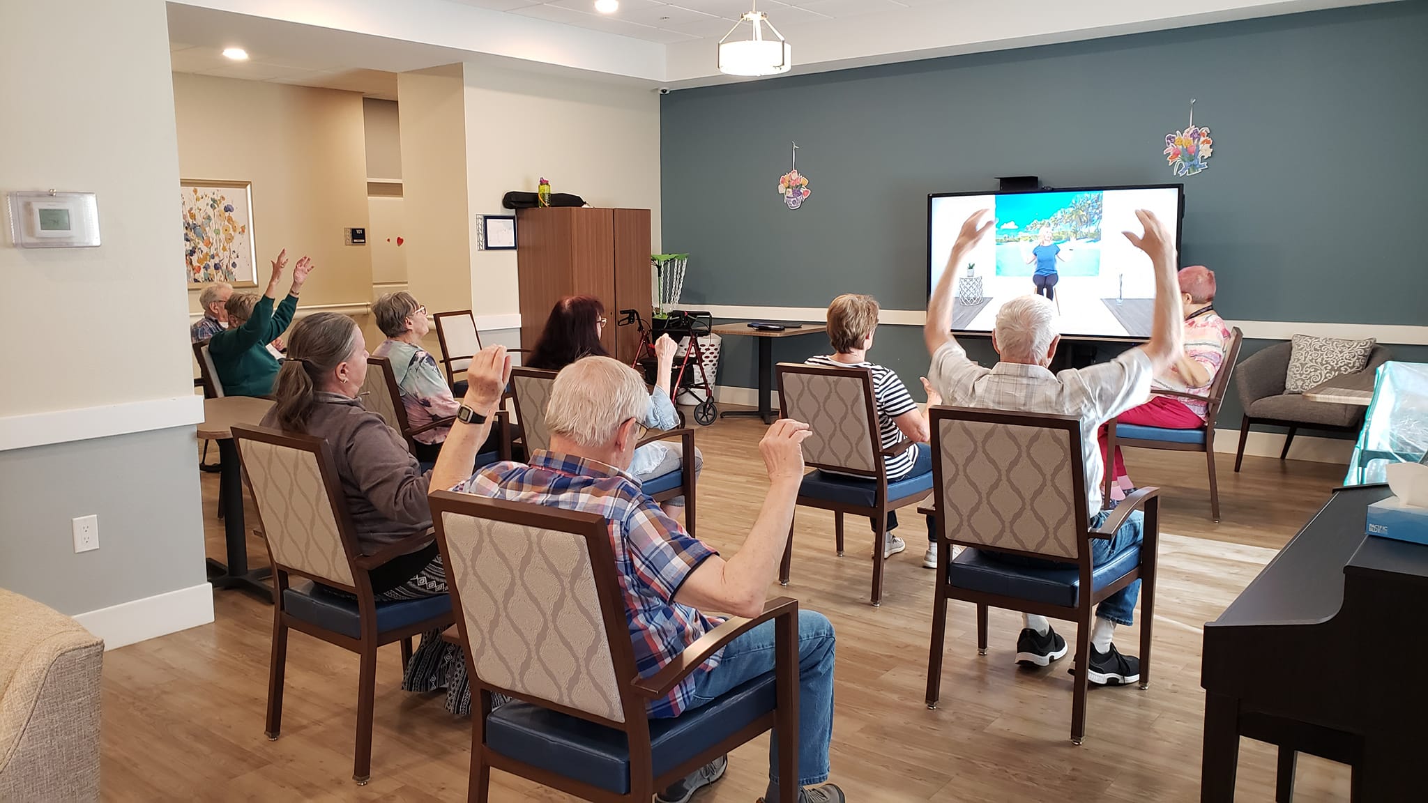 Cascade Creek residents exercising