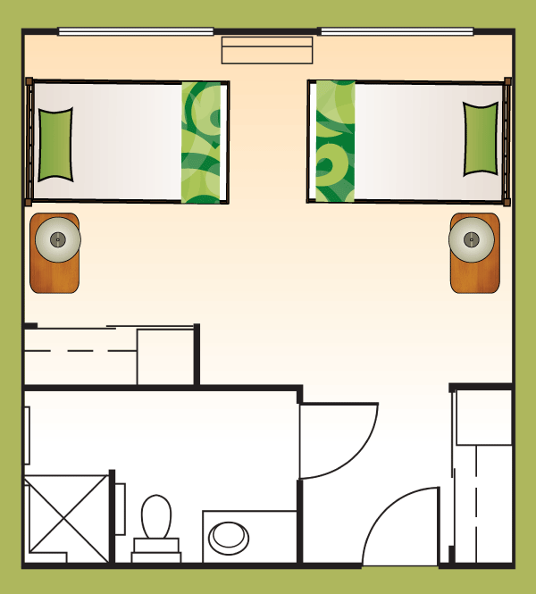 1 bed floor plan