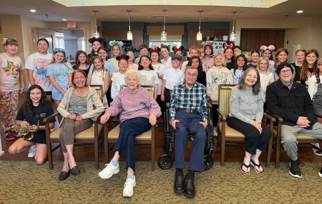 Cole Canyon Coyote Choir Sings Disney Songs for Vineyard Place Memory Care Residents (photo courtesy of Valley News)