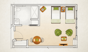 2 bed floor plan