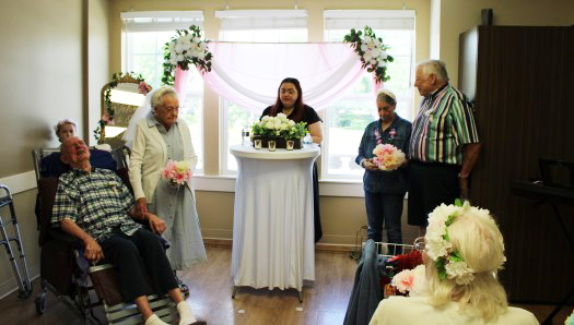 Emerald Place Memory Care wedding vow renewal