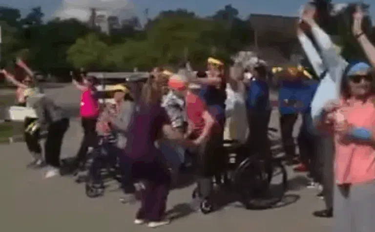 Morningside Place Memory Care engages in an impromptu dance party