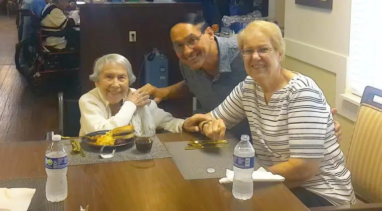 Family dinner at Porter Place Memory Care