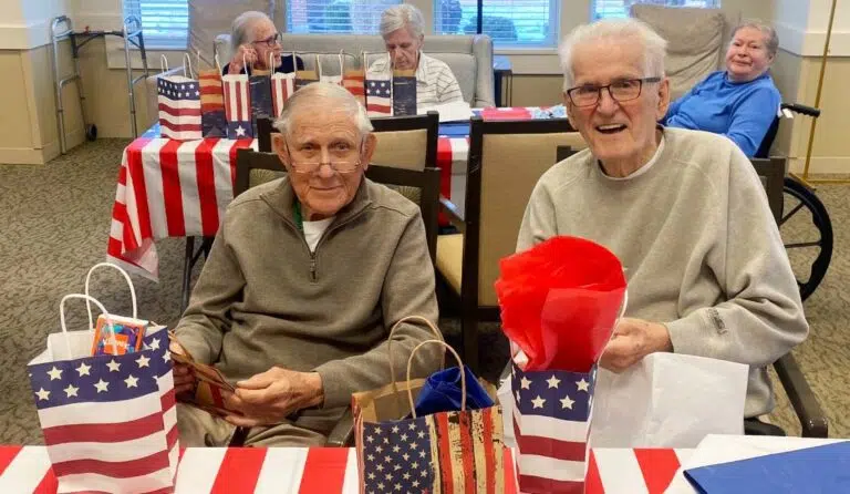 Emerald Place Memory Care Residents Give Back to Veterans with Bags of Kindness