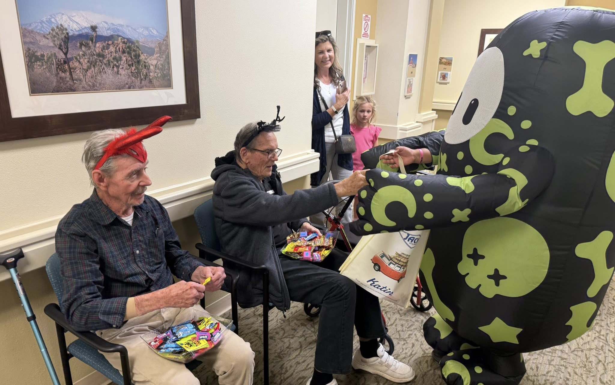 4th graders visit Vineyard Place Memory Care for Trick or Treat fun
