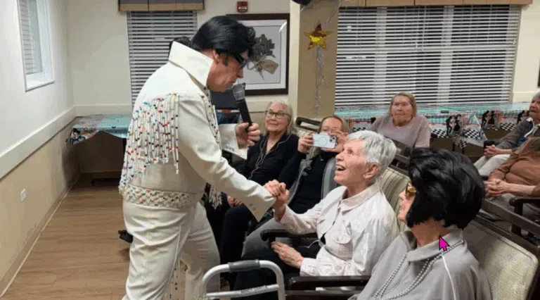 Emerald Place Memory Care residents celebrate Elvis Birthday