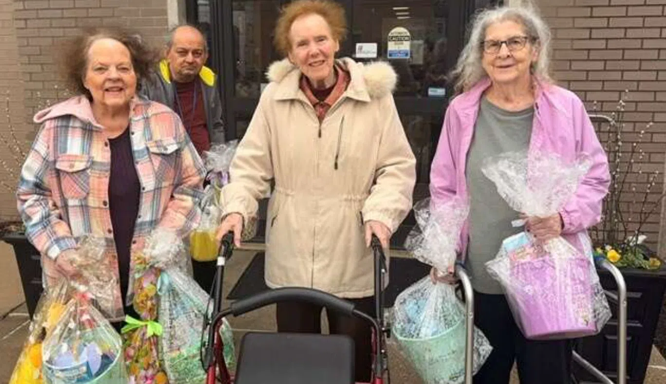 Churchill Place Memory Care residents deliver Easter Baskets to local shelter
